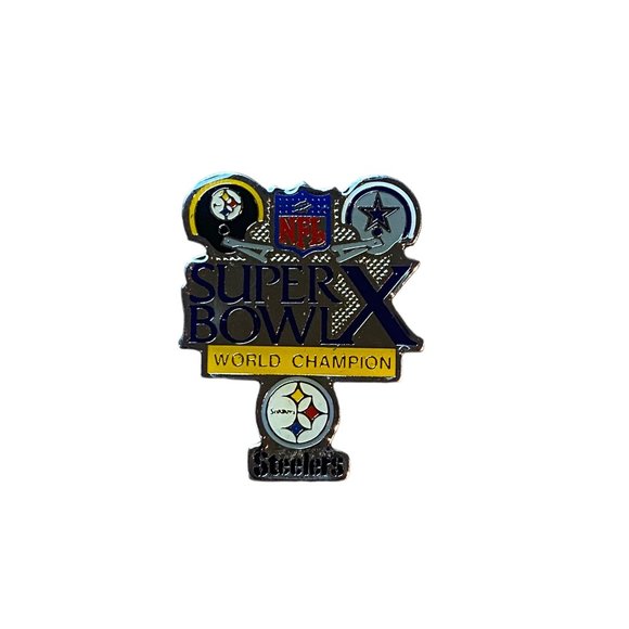 Pittsburgh Steelers Super Bowl X Champions Pin Dallas Cowboys - Picture 3 of 3